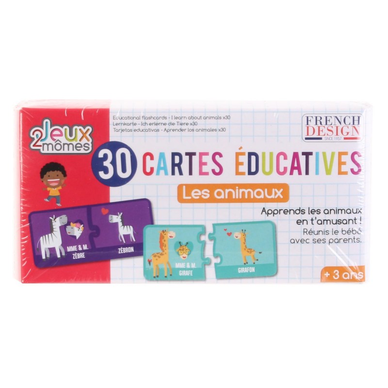 Cartes Educatives Les Animaux - Coti Jouets, spécialiste jouets de