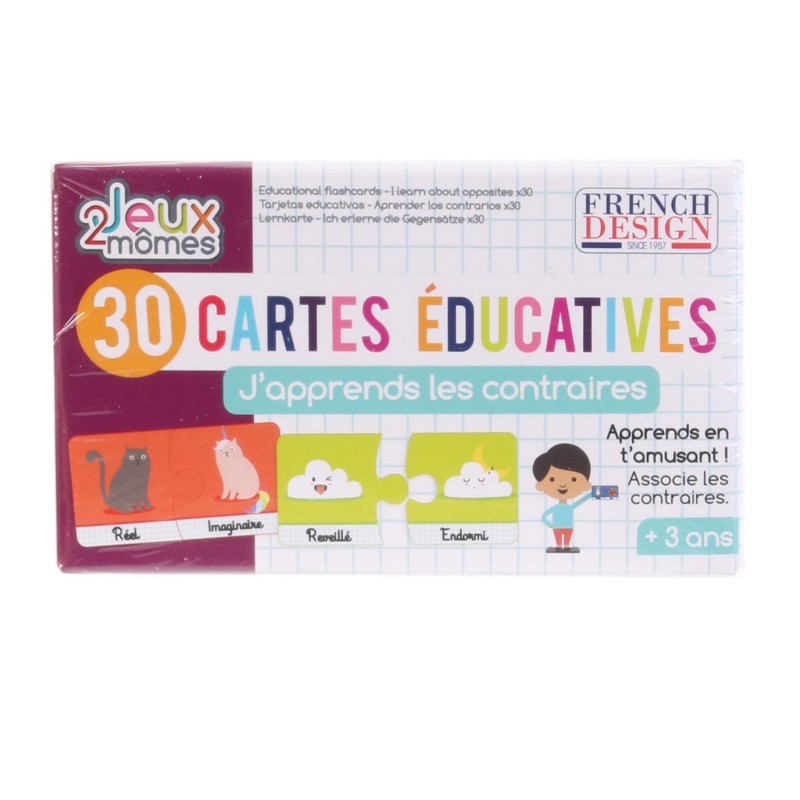 Cartes Educatives Les Contraires - Coti Jouets, spécialiste jouets