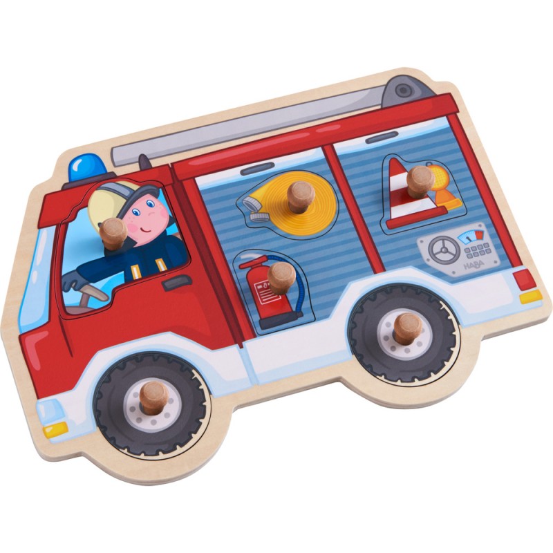 Puzzle à Encastrements Le Camion de Pompier - Haba