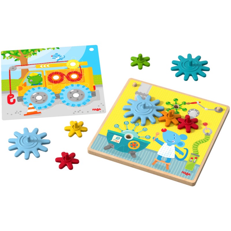 Puzzle Jeu d'Engrenages Les Animaux Au Travail - Haba