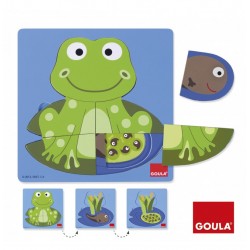 Puzzle 3 Niveaux Grenouille - Goula