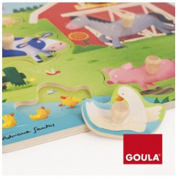 Puzzle à Encastrements Mamans et Bébés La Ferme - Goula