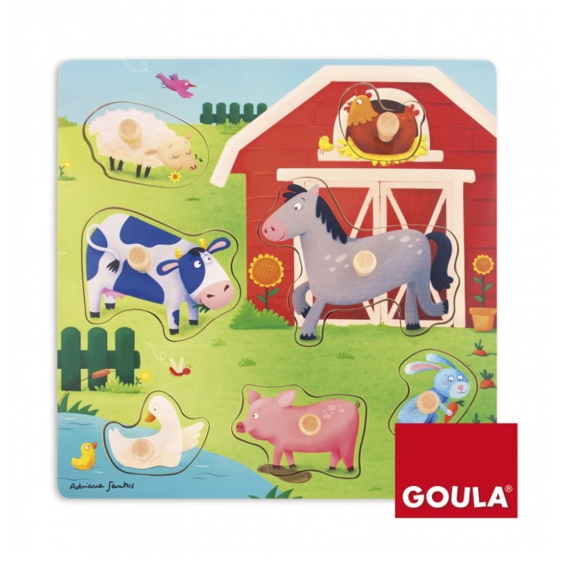 Puzzle à Encastrements Mamans et Bébés La Ferme - Goula