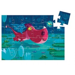 Puzzle Silhouette Edmond Le Dragon 24 Pièces - Djeco