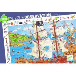 Puzzle d'Observation Les Pirates 100 Pièces - Djeco