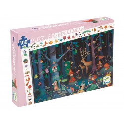 Puzzle d'Observation La Forêt Enchantée 100 Pièces - Djeco