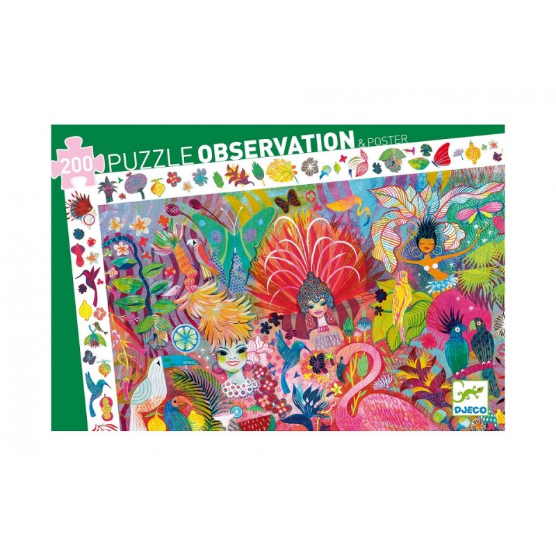 Puzzle d'Observation Carnaval de Rio 200 Pièces - Djeco