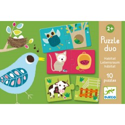 Puzzle Duo Habitat - Djeco