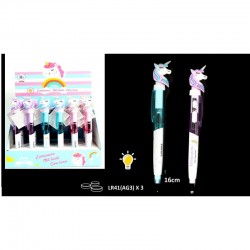 Stylo licorne lumineux (par lot de 4) - VALMA Shop