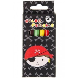 Crayons de Couleur Mini Pirate 6 Pièces