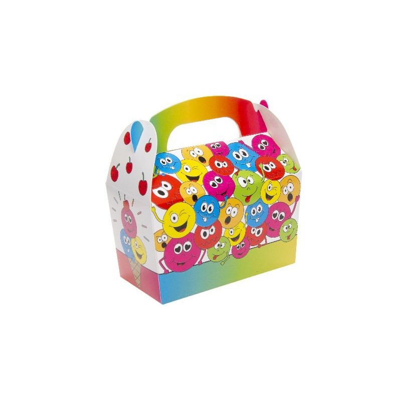 Boîte Carton Surprise Menu Enfant Visage Humoristique