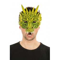 Demi Masque Réaliste Dragon Vert