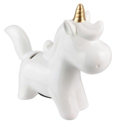 Tirelire Licorne Brillante blanc