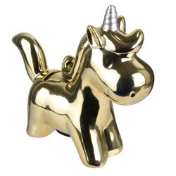 Tirelire Licorne Brillante or