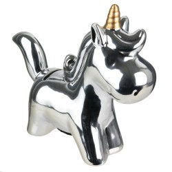 Tirelire Licorne Brillante argent