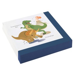 Serviettes en Papier Dinosaures