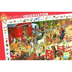 Puzzle d'Observation Equitation 200 Pièces - Djeco