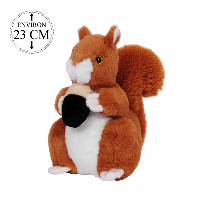 Peluche Ecureuil Assis 23cm - Coti Jouets, votre spécialiste en peluche  pour les fêtes foraines, kermesses, associations, CE