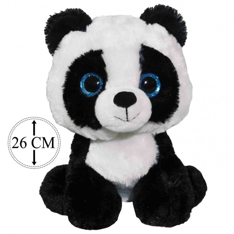 Peluche Panda Yeux Paillettes 26cm Peluche Panda Yeux Paillettes 26cm