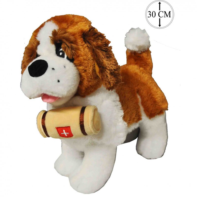 Saint Bernard en Peluche 30cm Cotijouets Kermesse, Anniversaires, Fetes Foraines, Jouets Menu