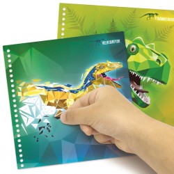 Carnet Créatifs Autocollant Par Numéro - Dinosart