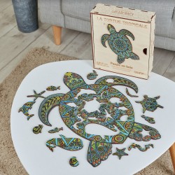 Puzzle En Bois Créatif La Tortue Tropicale 140 Pièces