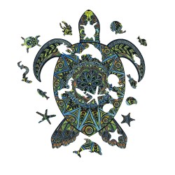 Puzzle En Bois Créatif La Tortue Tropicale 140 Pièces