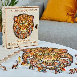Puzzle En Bois Créatif Le Lion Majestueux 120 Pièces