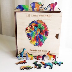 Puzzle En Bois Créatif Le Lion Mozaik 201 Pièces