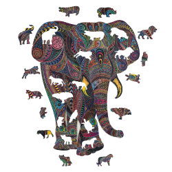 Puzzle En Bois Créatif L'Eléphant Impérial 190 Pièces