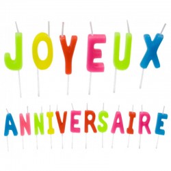 Bougie Lettre Joyeux anniversaire