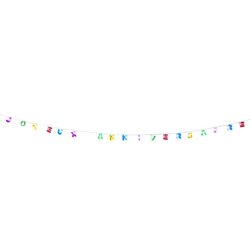 BABIFIS Guirlande Lumineuse LED Joyeux Anniversaire 13 guirlandes Lumineuses  alimentées par Une Pile de Lettres pour la fête d'Anniversaire de Noël en  intérieur : : Luminaires et Éclairage