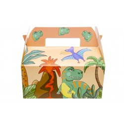 Boîte Carton Repas Menu Enfant Dinosaures