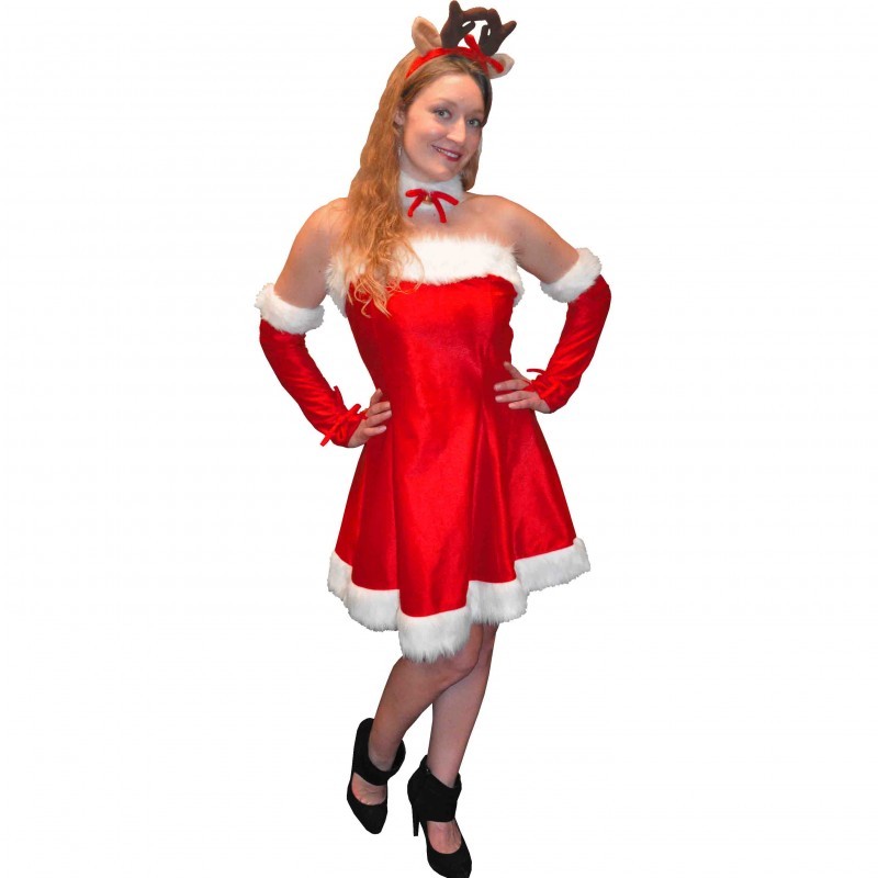 Costume de Mère Noël Sexy en Velours