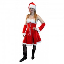 Costume de Mère Noël Sexy en Velours