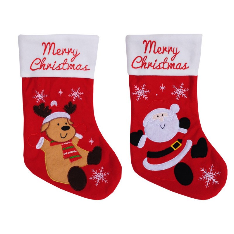 Chaussette de Noël en Feutrine Décorée-Coti-Jouets, grossiste