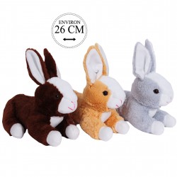 Peluche Lapin Couché 26cm