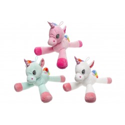 Peluche Licorne Couchée Arc-en-Ciel 40cm