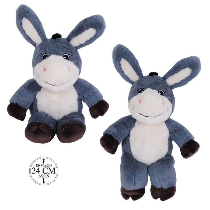 Peluche Doudou Âne Assis 24cm-Coti Jouets, grossiste en jouets et