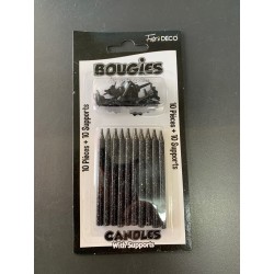 Bougies Paillettées Noire...