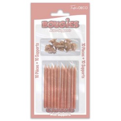 Bougies Paillettées Rose...