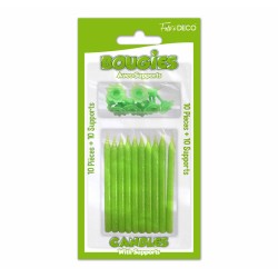 Bougies Paillettées Verte...