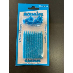 Bougies Paillettées Bleue...