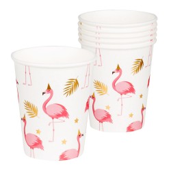 Gobelets Jetables Flamant Rose