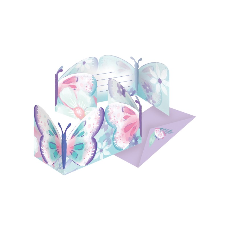 Cartes D Invitation Anniversaire Papillon Avec Enveloppes 8 Pieces Cartes D Invitation Anniversaire Papillon Avec Enveloppes 8 Pieces