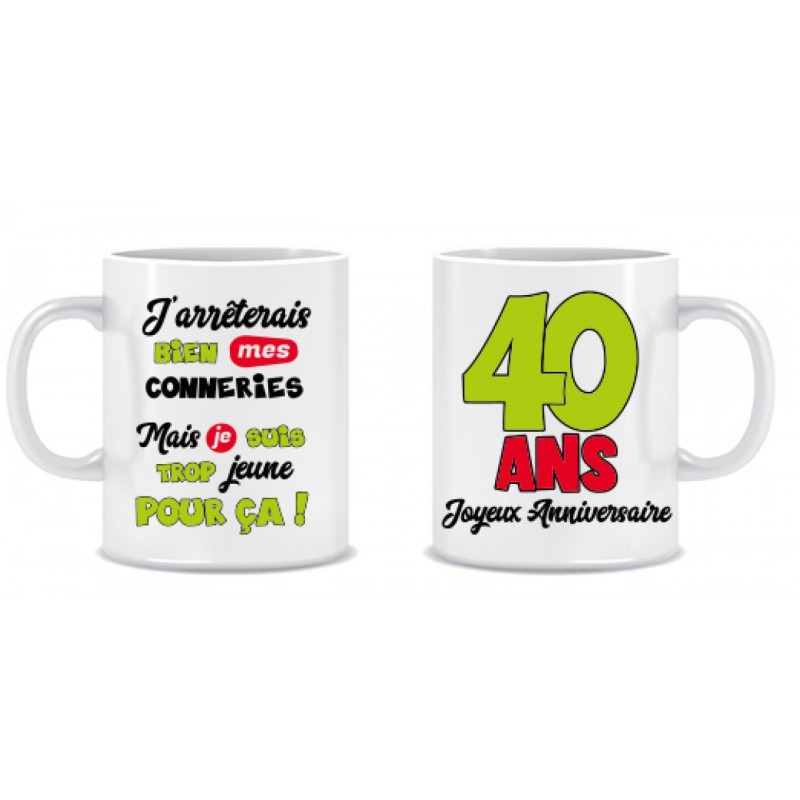 Mug Anniversaire 40 Ans