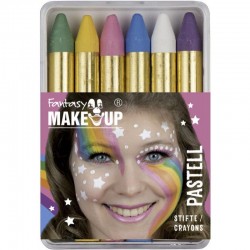 Crayon de Maquillage Gras Pastel 6 Pièces - Fantasy Make Up