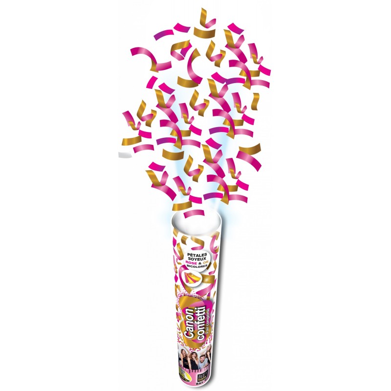 Canon à Confettis 50 cm tricolore Biodégradables - déguiz-fêtes