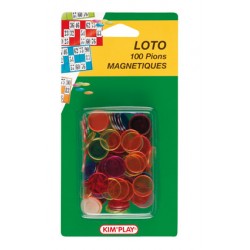 Loto - Sachet de 100 pions magn?tiques Rose - Accessoire - Jeton