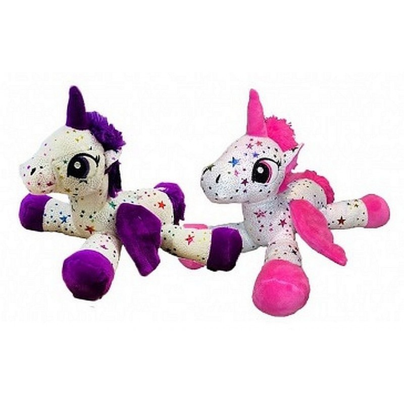 Peluche licorne couchee 85 cm, peluche